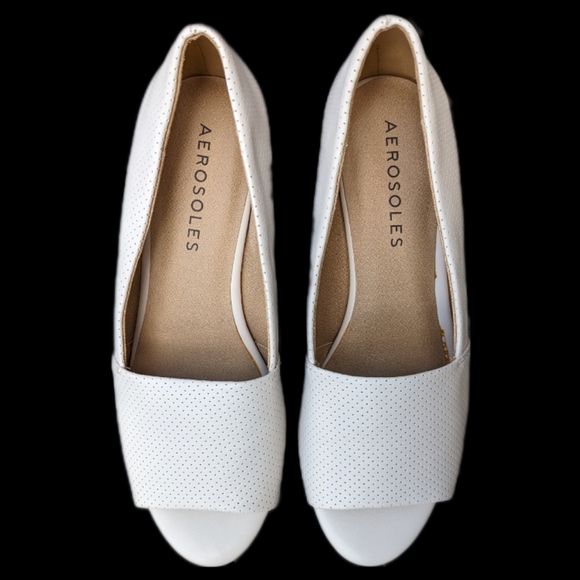 NEW Cork Wedge AEROSOLES Off-White Size 8 - Picture 3 of 7